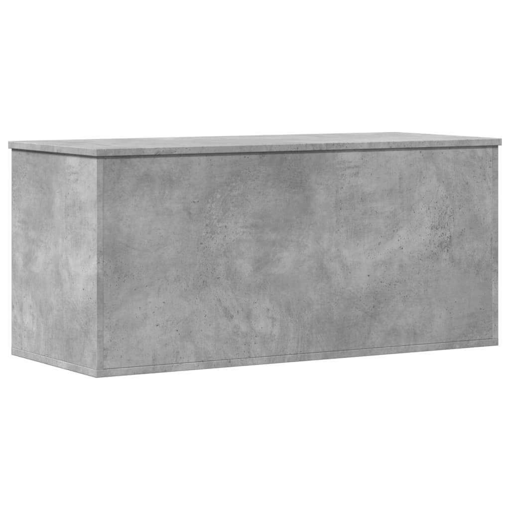 vidaXL Caja de almacenaje madera ingeniería gris hormigón 100x42x46 cm