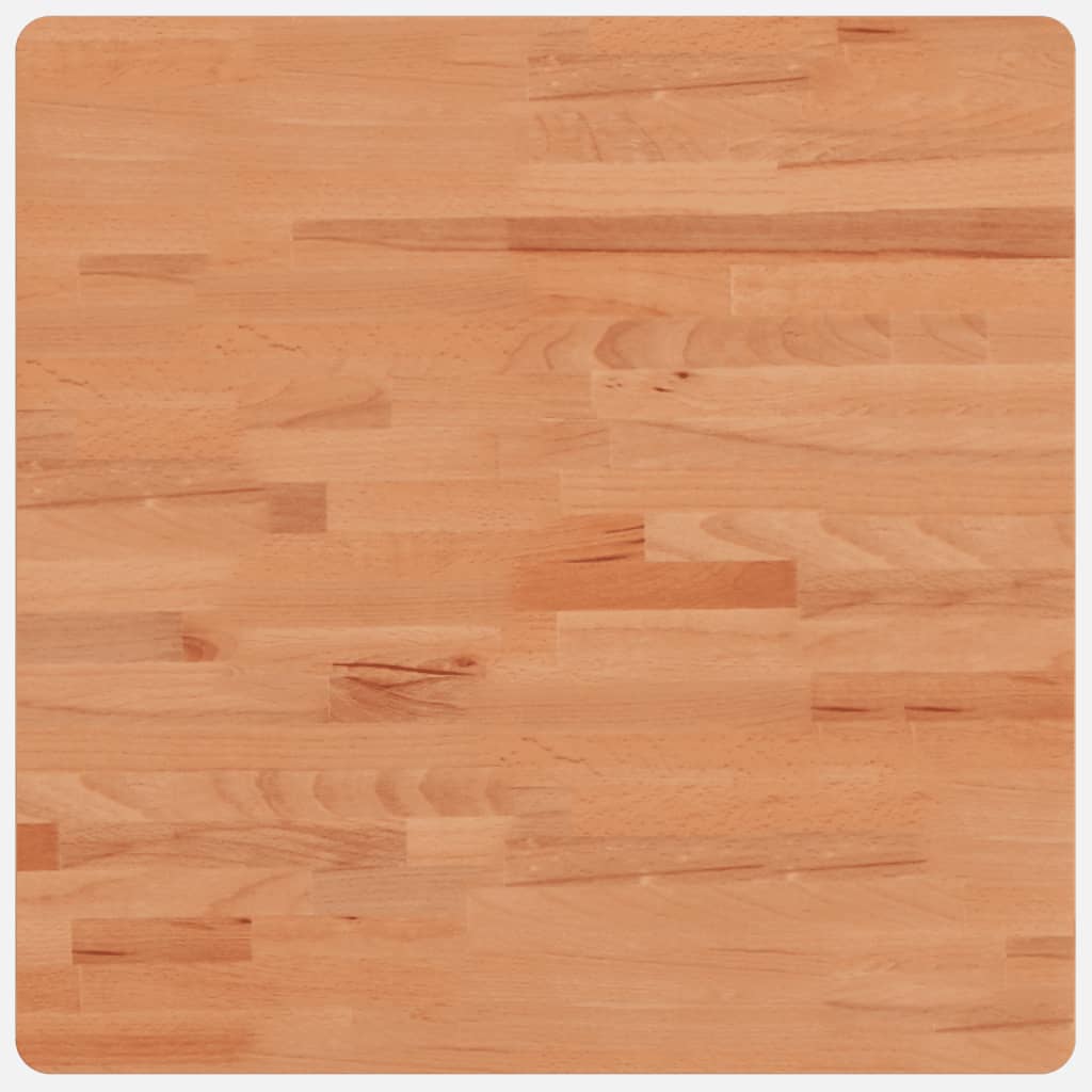 vidaXL Tablero de mesa cuadrado de madera maciza de haya 60x60x4 cm