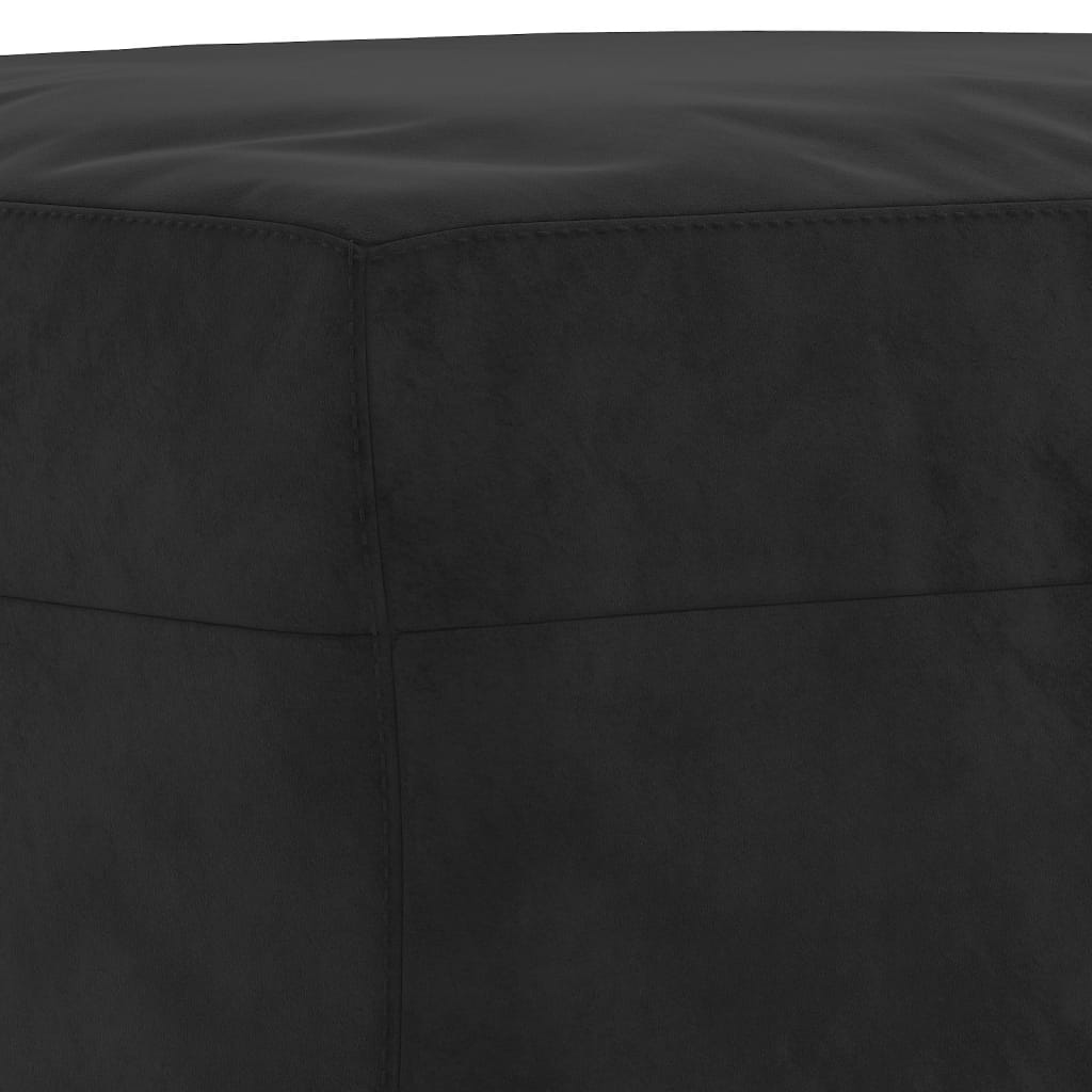 vidaXL Banco de terciopelo negro 100x35x41 cm