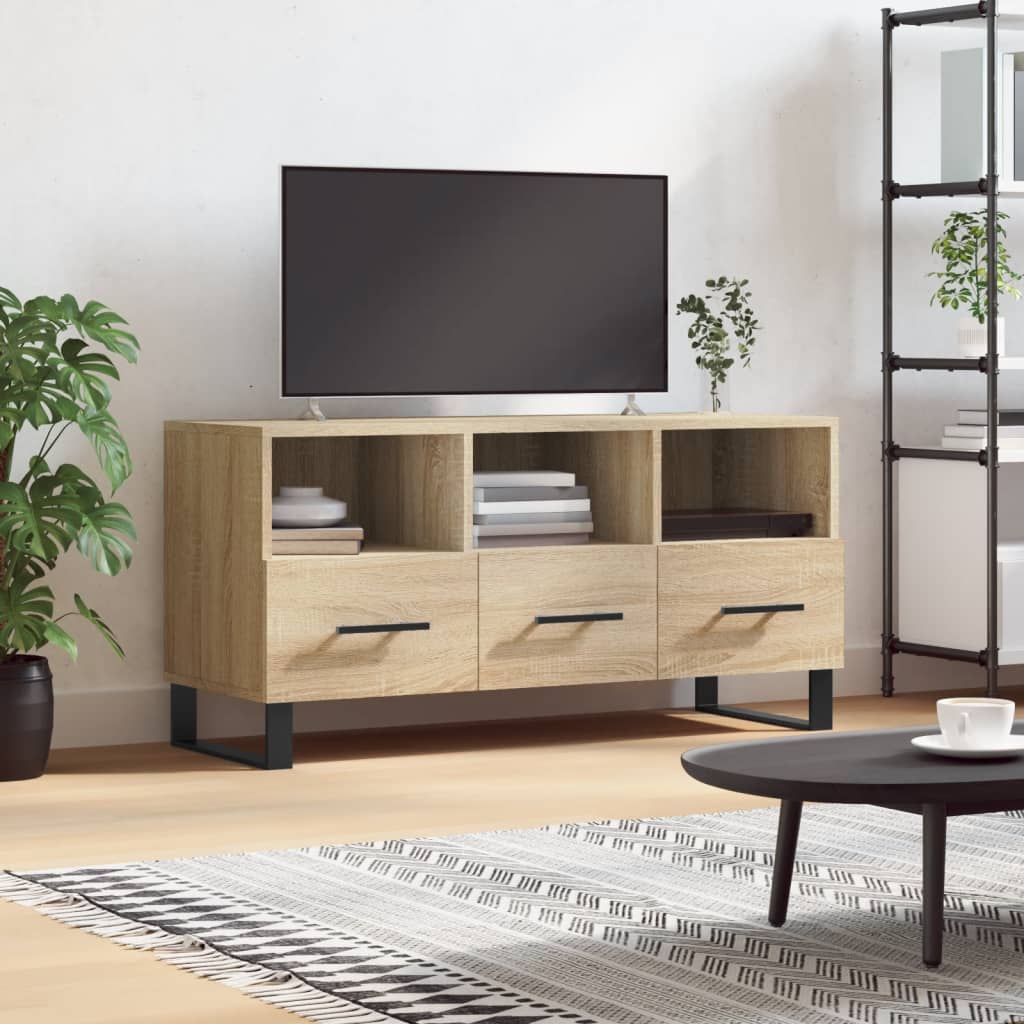 vidaXL Mueble de TV madera de ingeniería roble Sonoma 102x36x50 cm