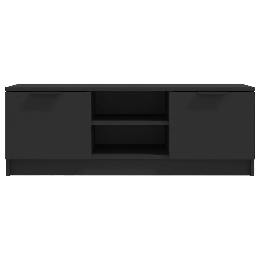 vidaXL Mueble de TV madera contrachapada negro 102x35x36,5 cm