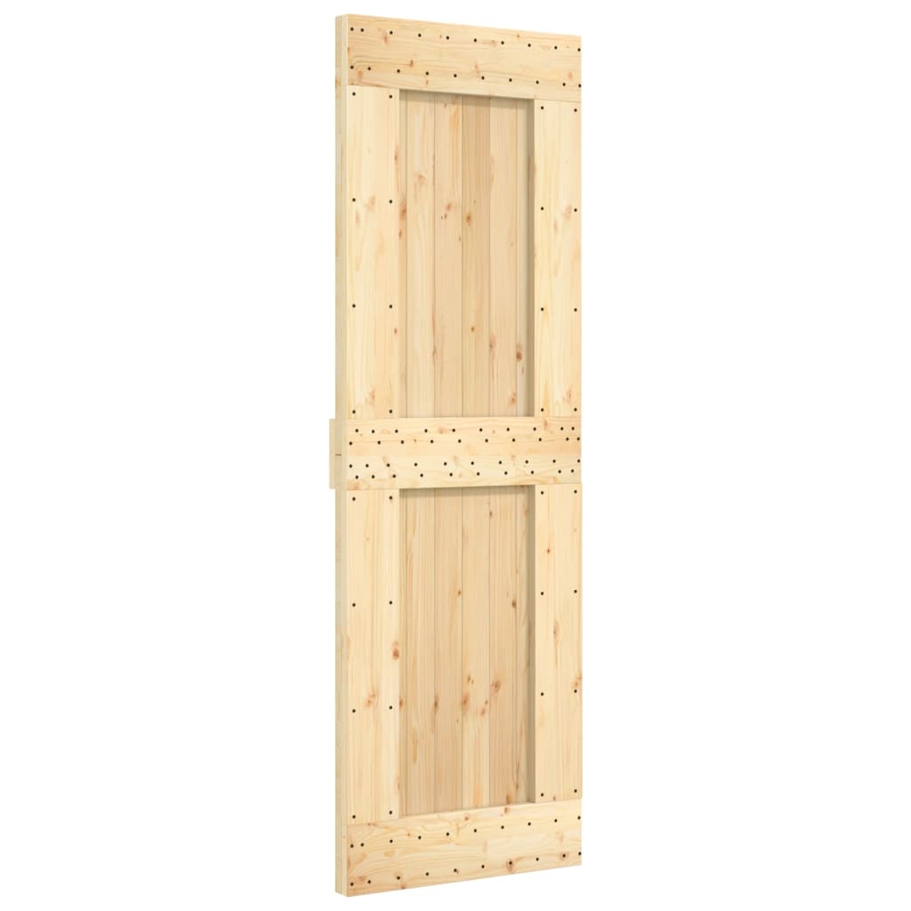 vidaXL Puerta corredera con herrajes madera maciza de pino 70x210 cm