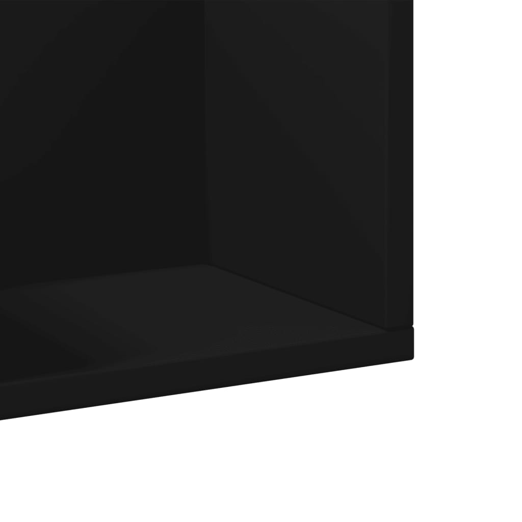 vidaXL Muebles de pared 2 uds madera de ingeniería negro 99x18x16,5 cm