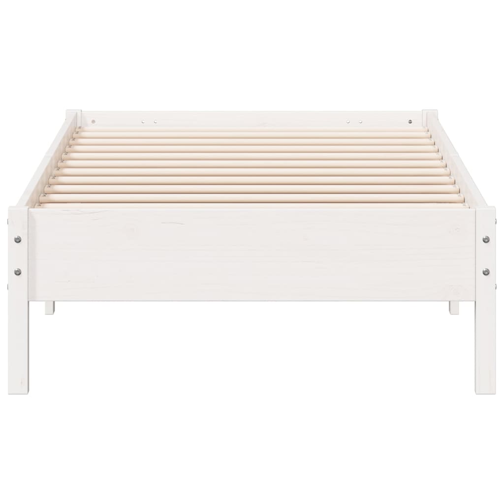 vidaXL Estructura de cama sin colchón madera de pino blanca 90x200 cm