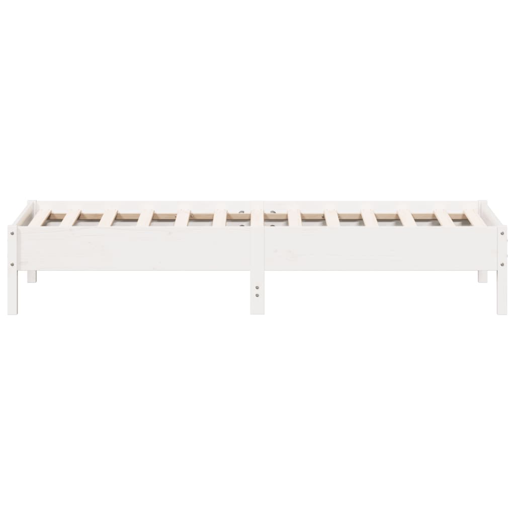 vidaXL Estructura de cama sin colchón madera de pino blanca 90x200 cm