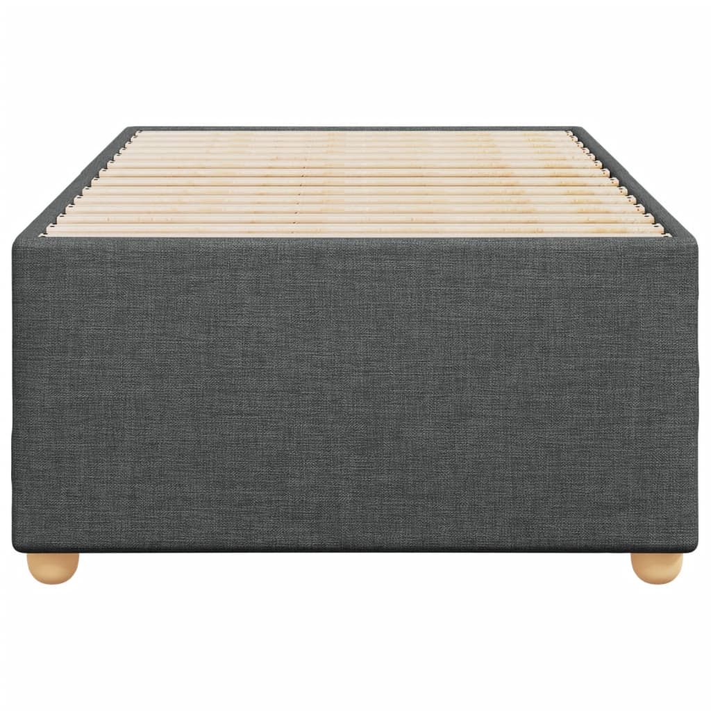 vidaXL Estructura de cama sin colchón tela gris oscuro 90x190 cm