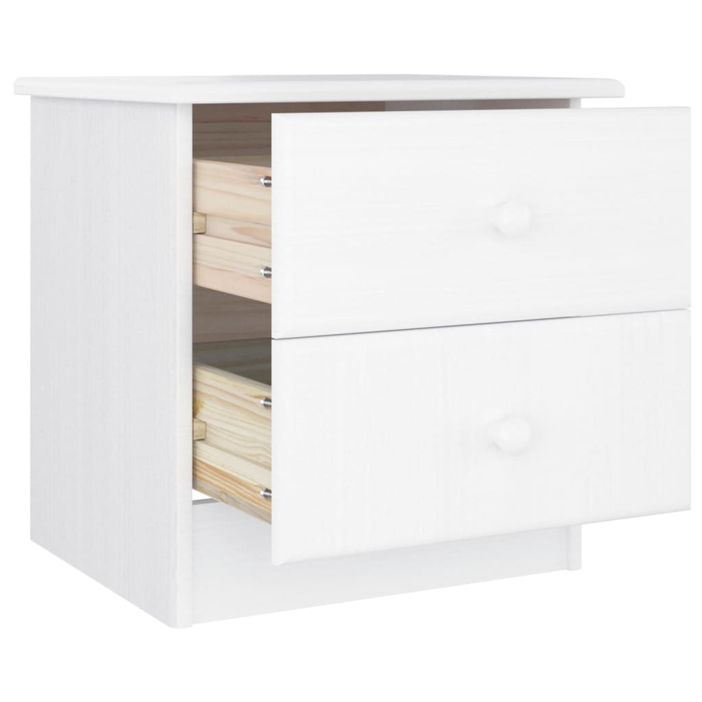 vidaXL Mesita de noche ALTA madera maciza de pino blanco 41x35x41 cm