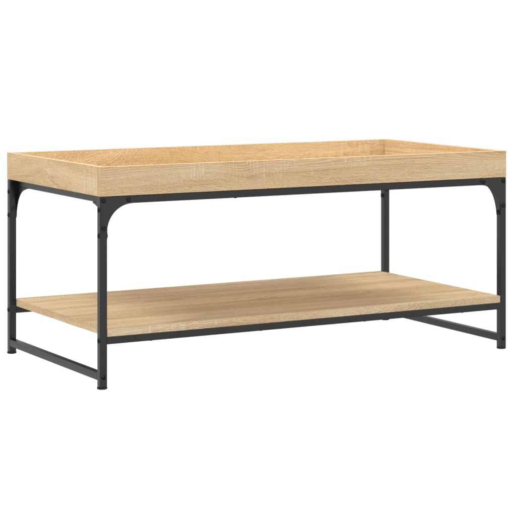 vidaXL Mesa de centro madera de ingeniería roble Sonoma 100x49x45 cm