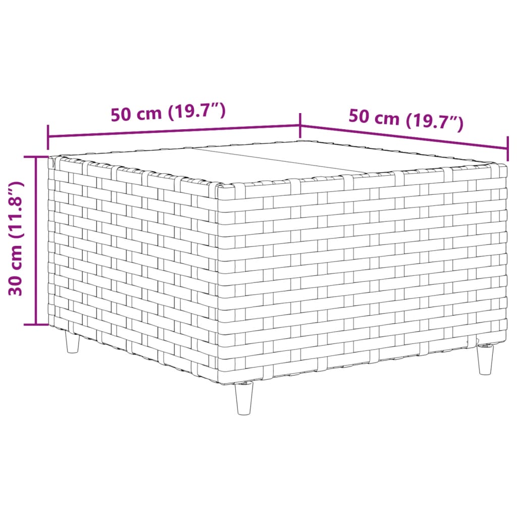 vidaXL Set muebles de jardín 7 piezas y cojines ratán sintético marrón