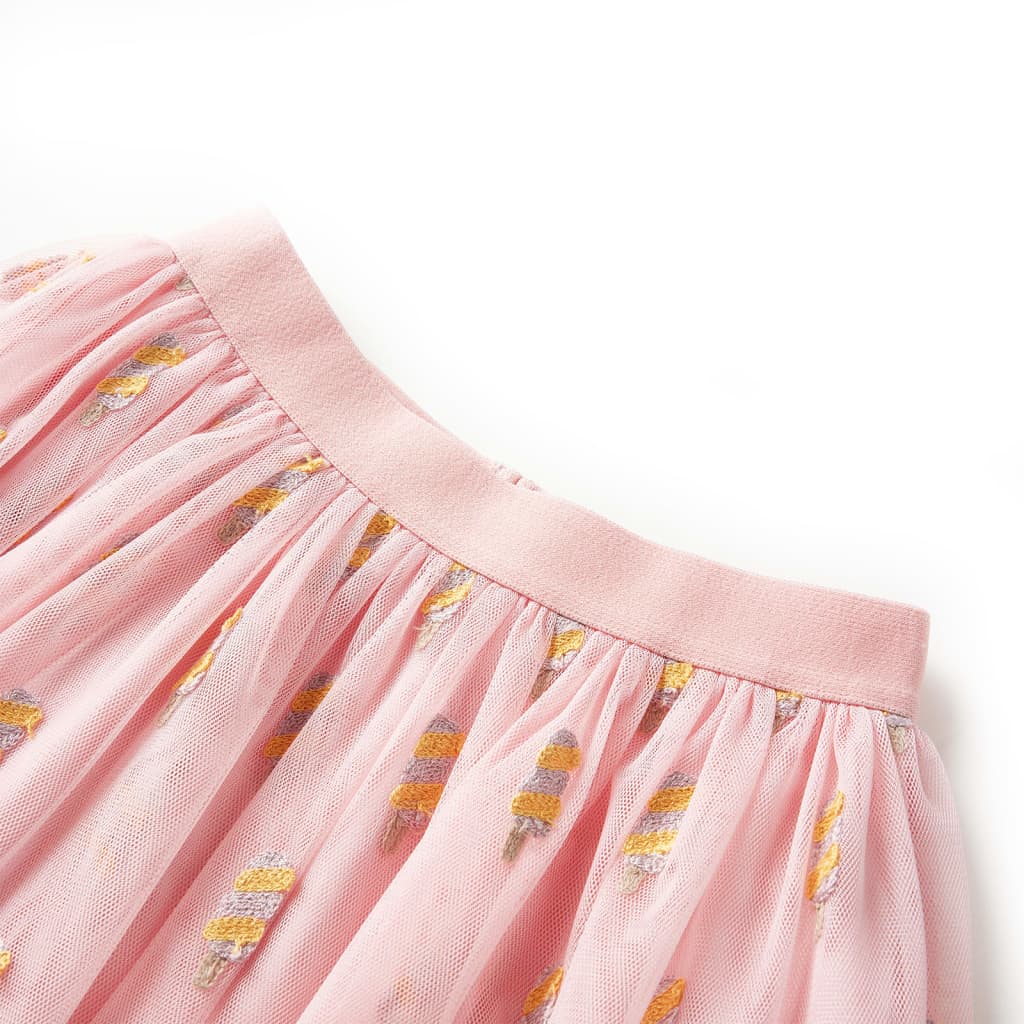 Falda infantil con tul rosa claro 128