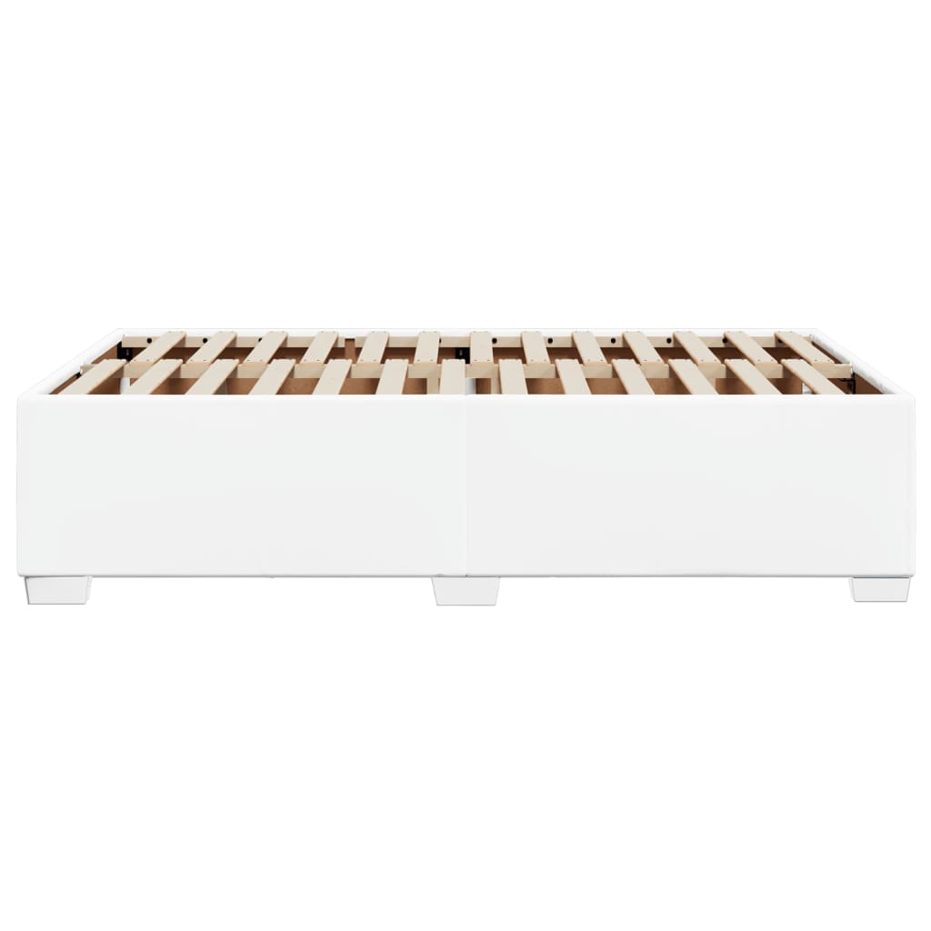 vidaXL Estructura de cama cuero sintético blanco 120x190 cm