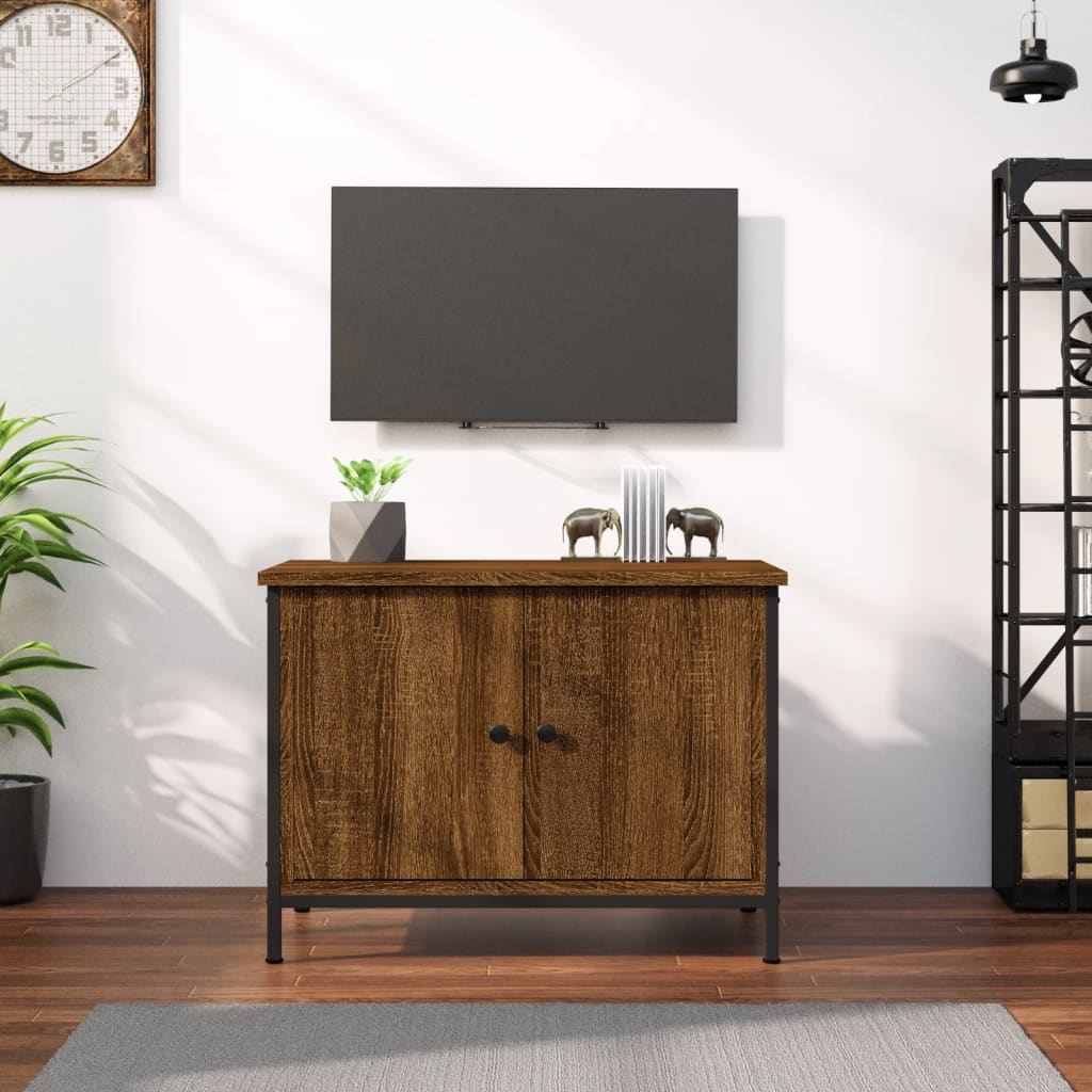 vidaXL Mueble de TV madera contrachapada marrón roble 60x35x45 cm