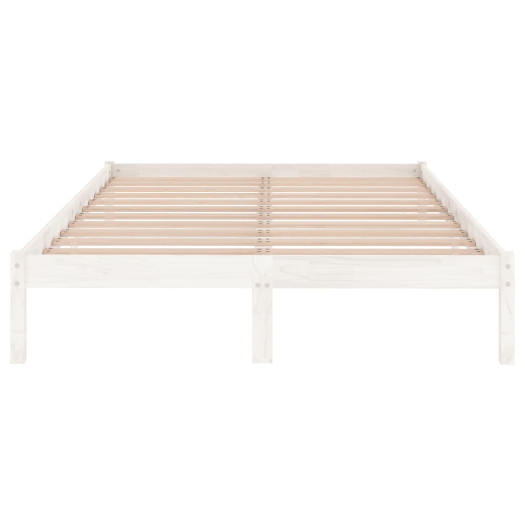 vidaXL Estructura de cama madera maciza de pino blanco 200x200 cm