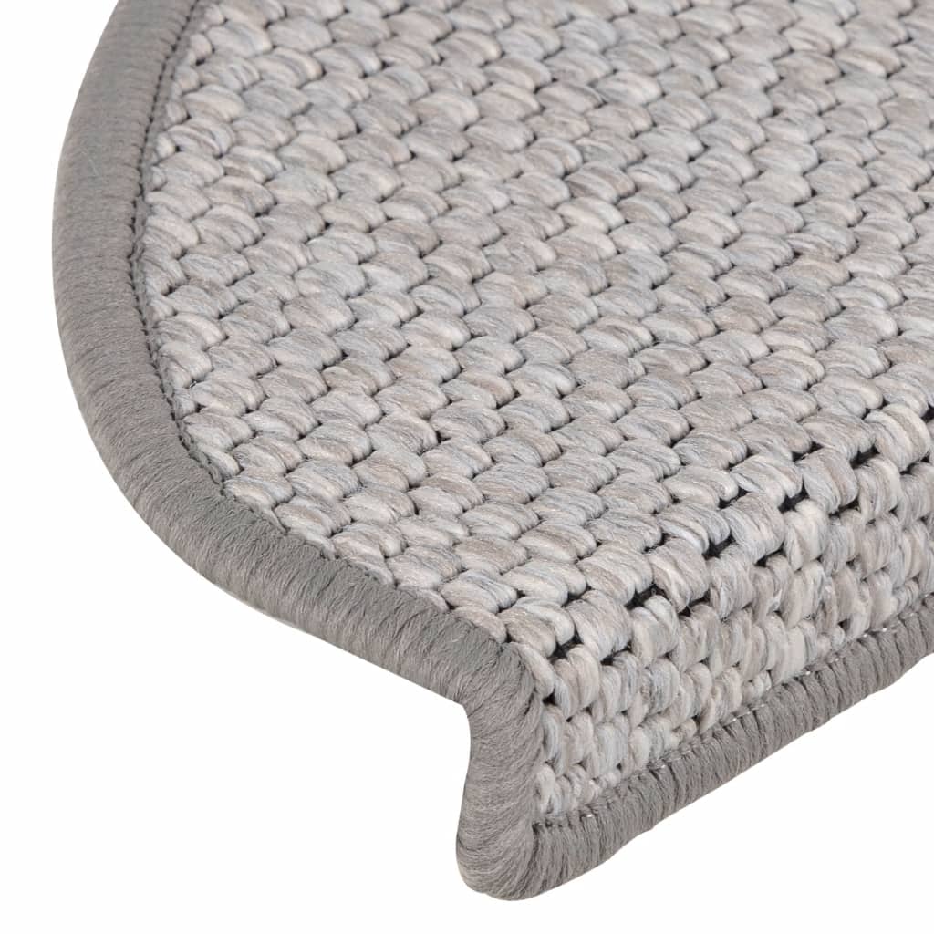 vidaXL Alfombrillas autoadhesivas sisal 15 uds platina 65x21x4 cm