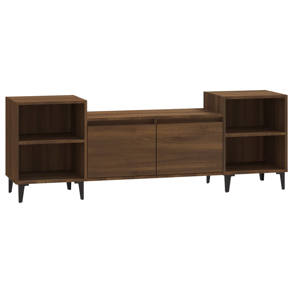 vidaXL Mueble para TV madera contrachapada marrón roble 160x35x55 cm