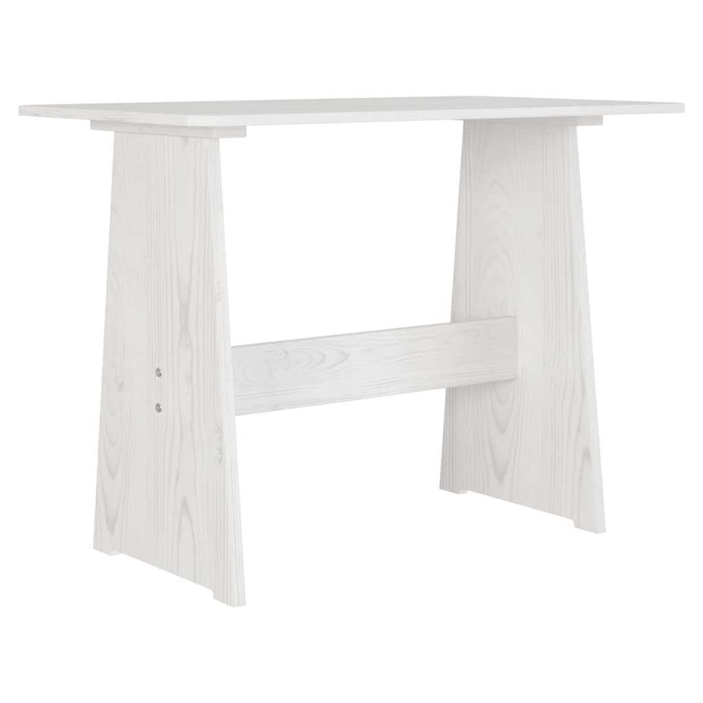 vidaXL Mesa de comedor con banco REINE madera maciza de pino blanco