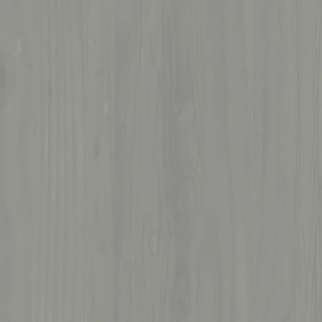 vidaXL Mesita de noche VIGO madera maciza de pino gris 42x35x42 cm