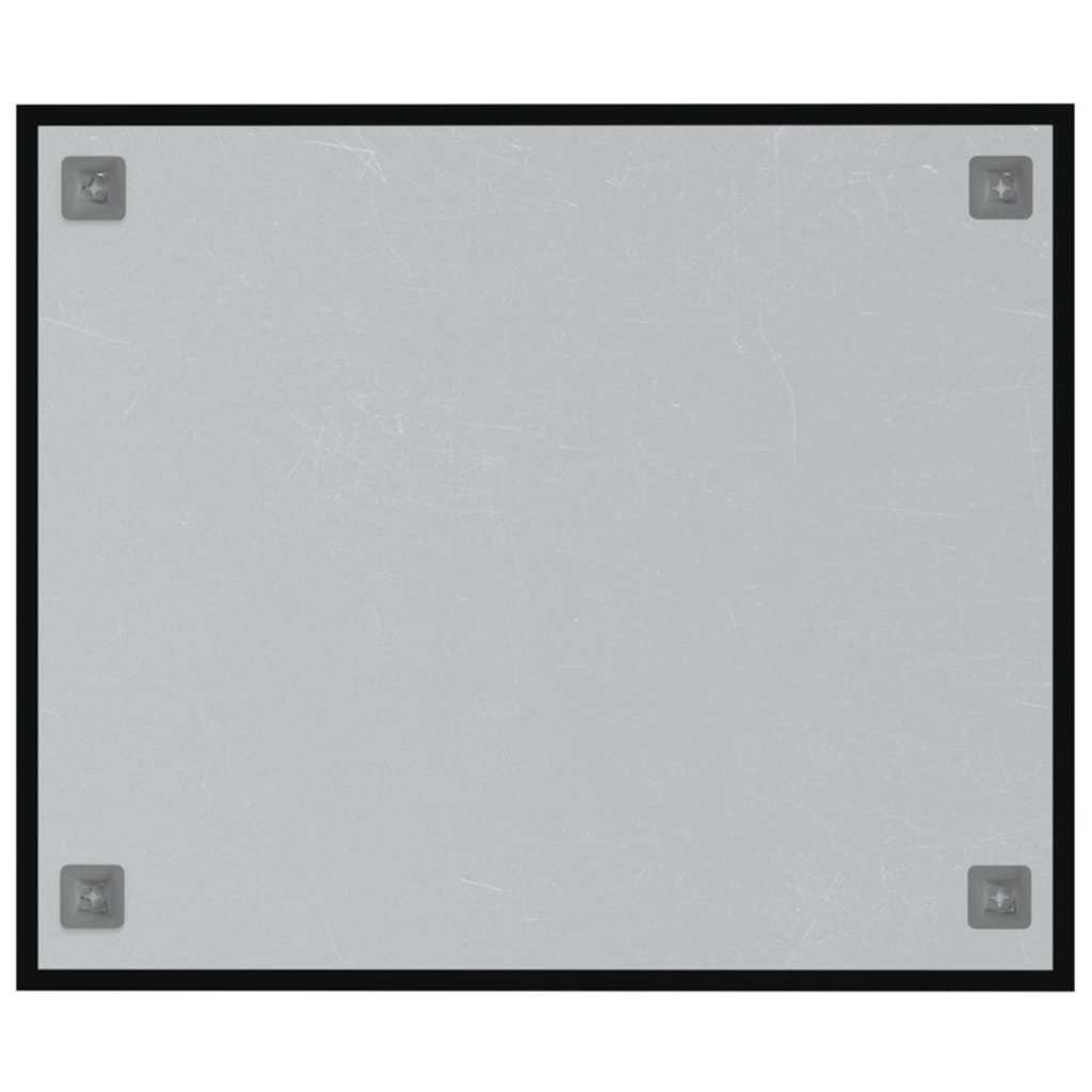 vidaXL Pizarra magnética de pared vidrio templado negro 60x50 cm