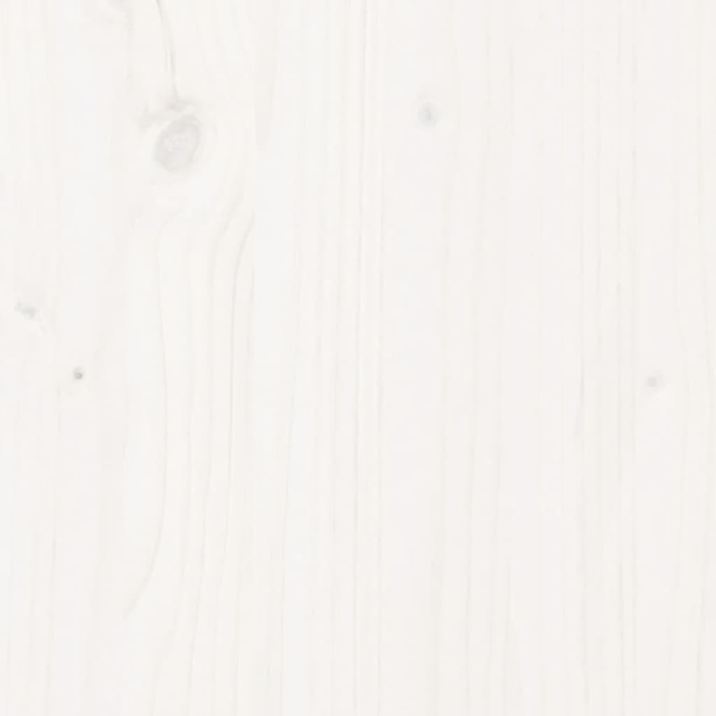vidaXL Cama alta de niños con tobogán madera maciza blanca 90x190 cm