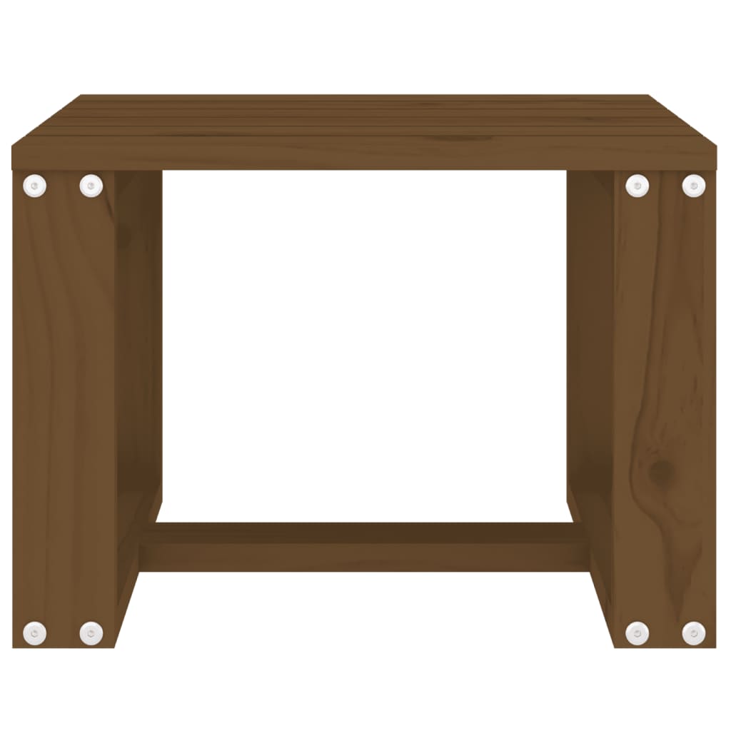 vidaXL Mesa auxiliar de jardín madera pino marrón miel 40x38x28,5 cm