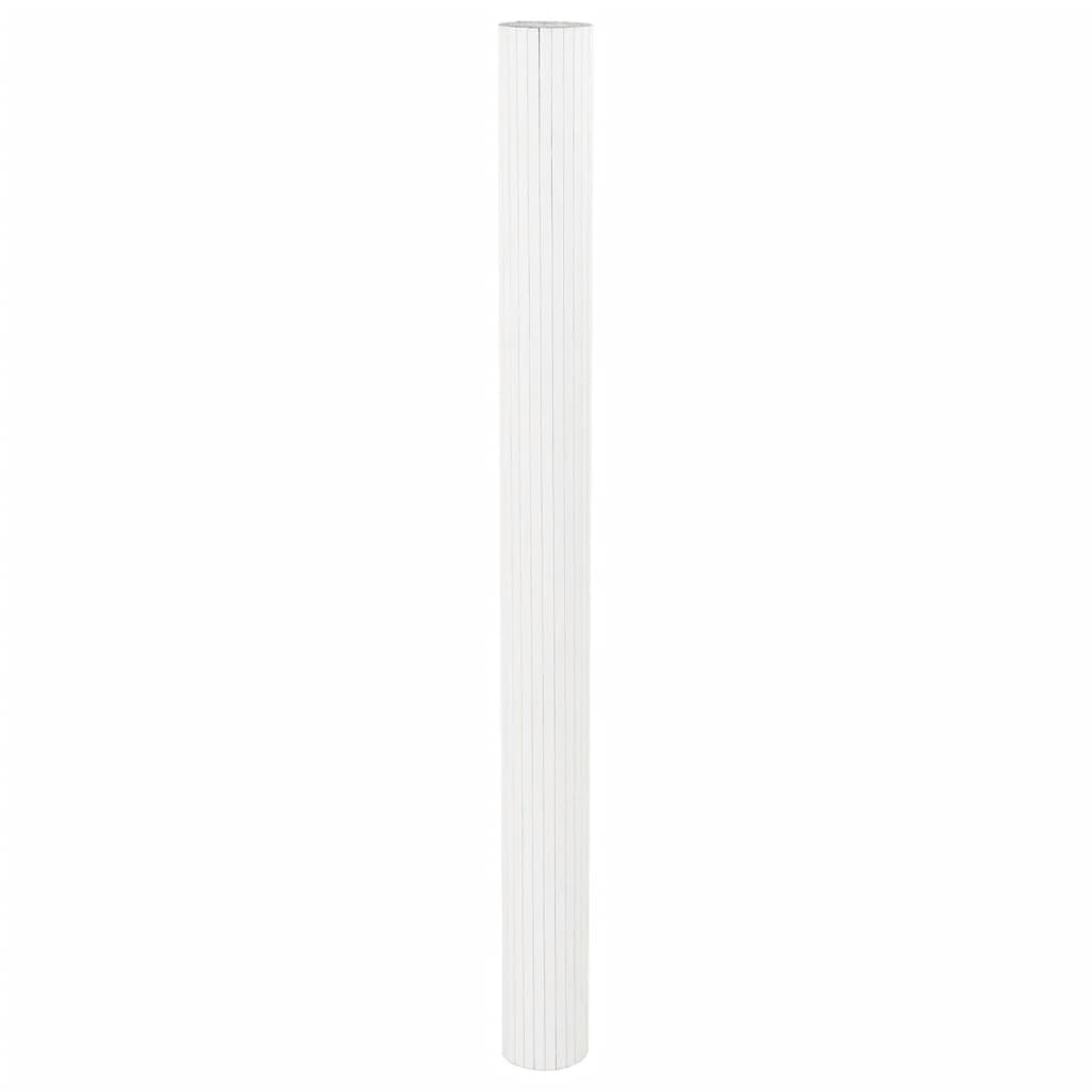 vidaXL Biombo divisor de bambú blanco 165x800 cm