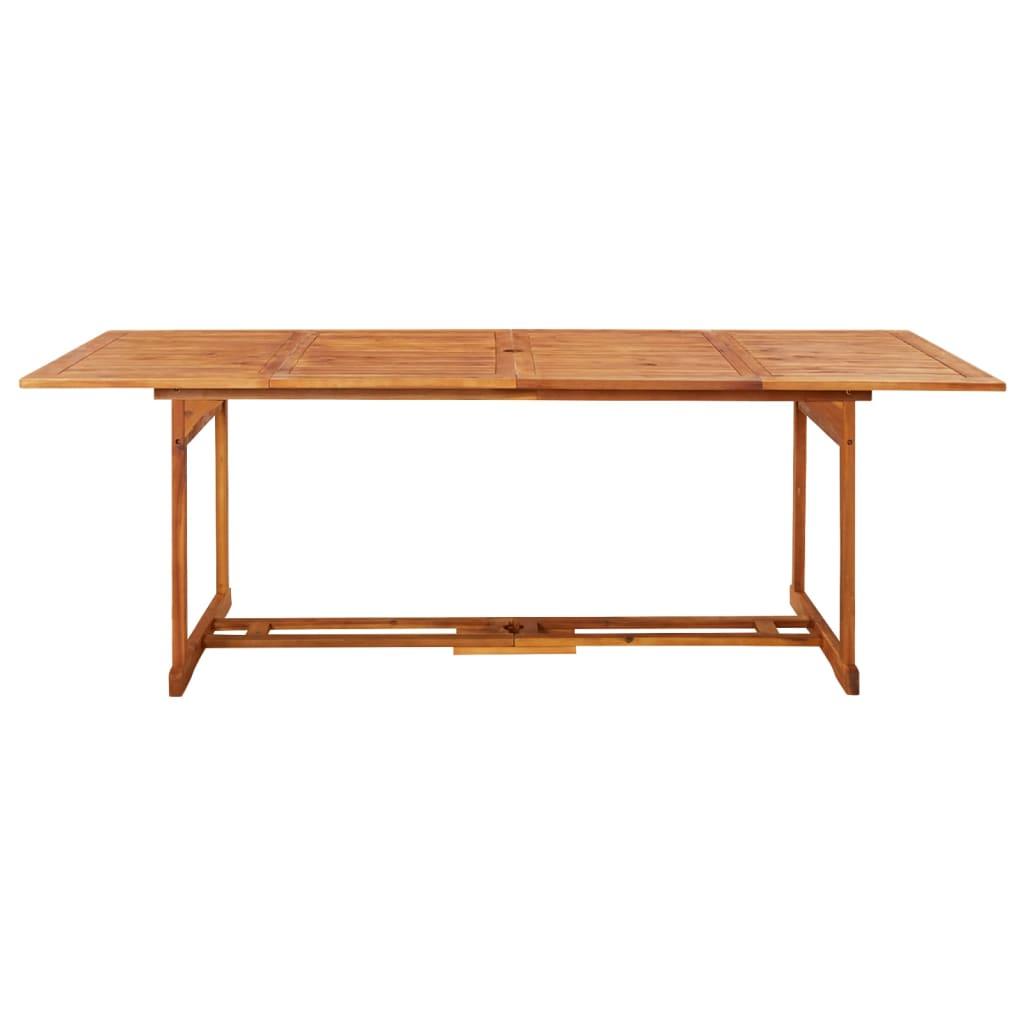 vidaXL Set comedor de jardín 9 piezas madera maciza acacia 220x90x75cm