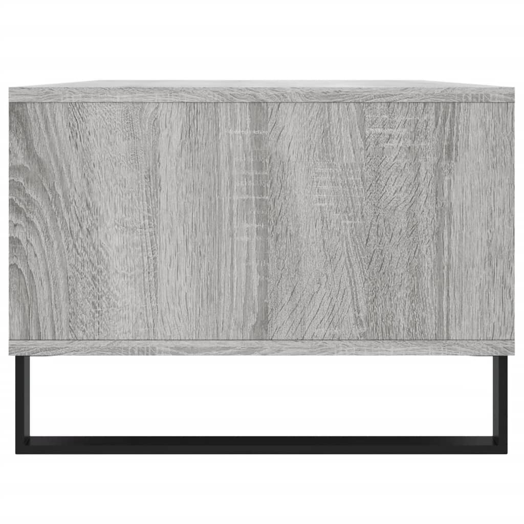 vidaXL Mesa de centro madera contrachapada gris Sonoma 90x50x36,5 cm