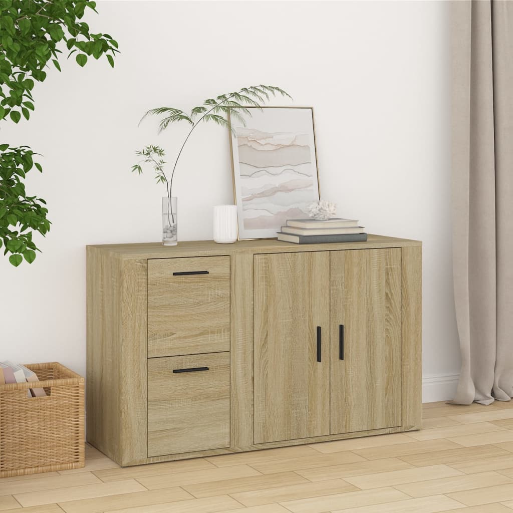 vidaXL Aparador madera contrachapada roble Sonoma 100x33x59,5 cm