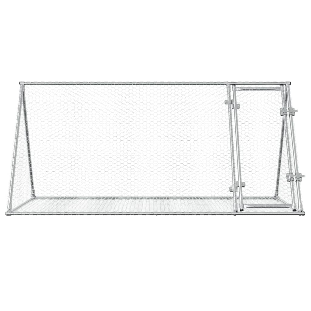 vidaXL Jaula para conejos acero galvanizado plateado 200x105x91 cm