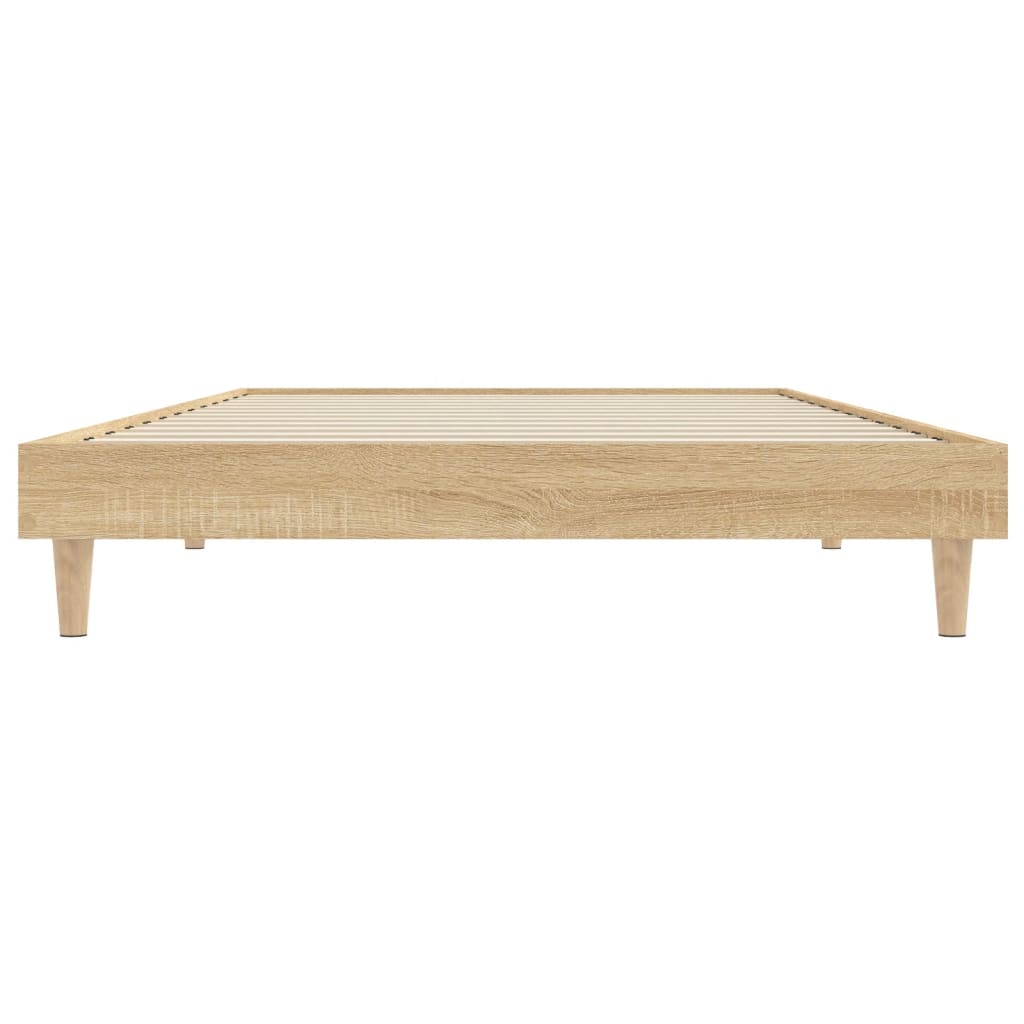 vidaXL Estructura de cama sin colchón madera roble Sonoma 100x200 cm