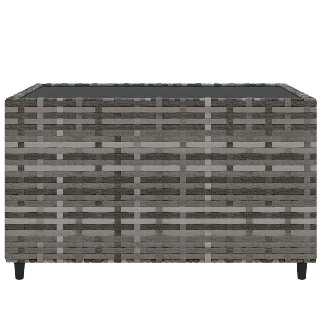 vidaXL Set de muebles de jardín 4 pzas y cojines ratán sintético gris