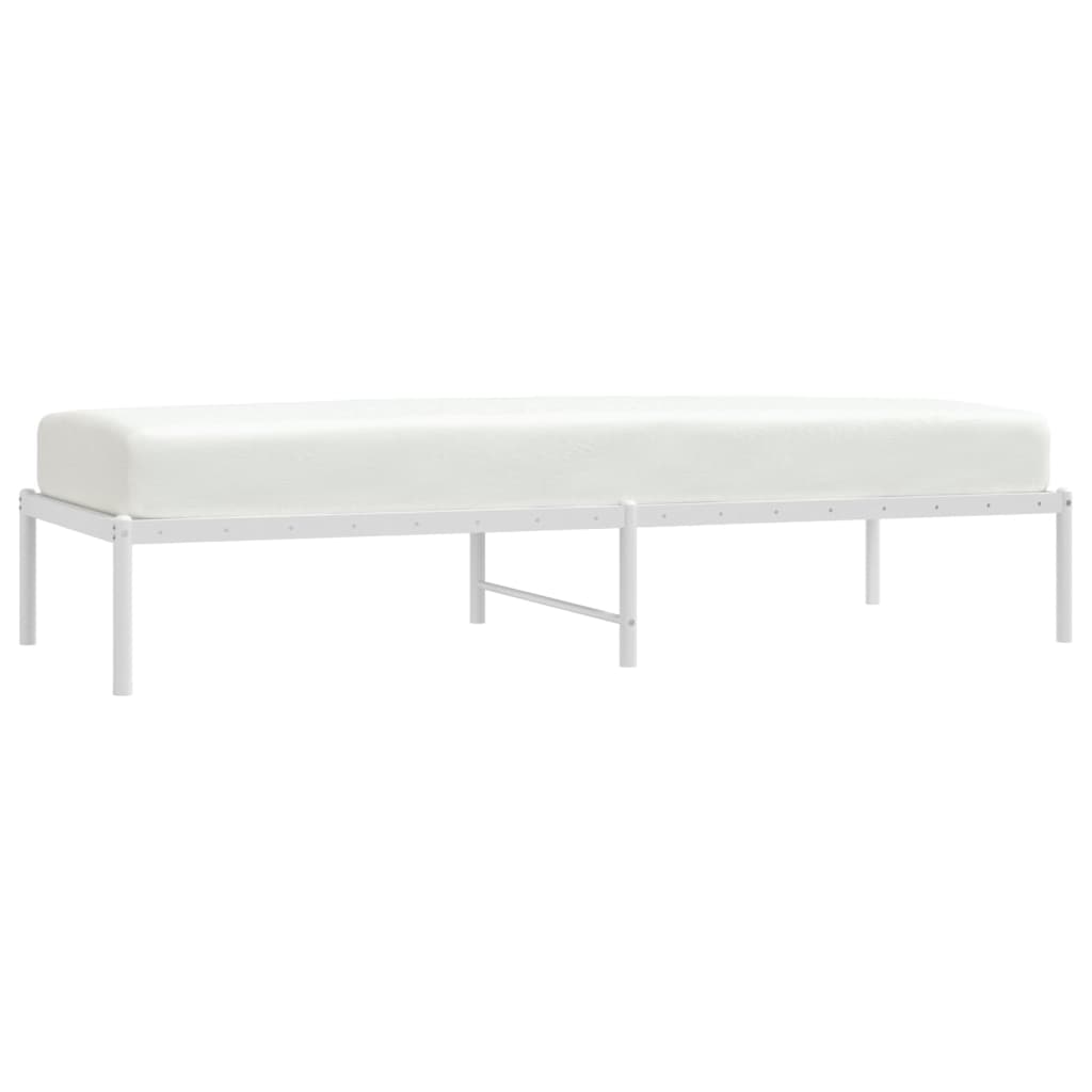 vidaXL Estructura de cama sin colchón metal blanco 75x190 cm