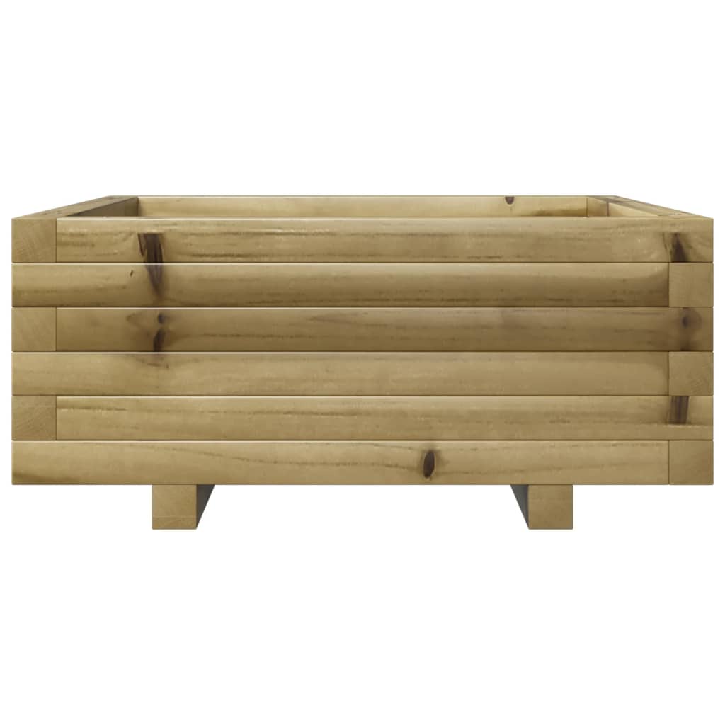 vidaXL Jardinera de madera de pino impregnada 60x60x26,5 cm