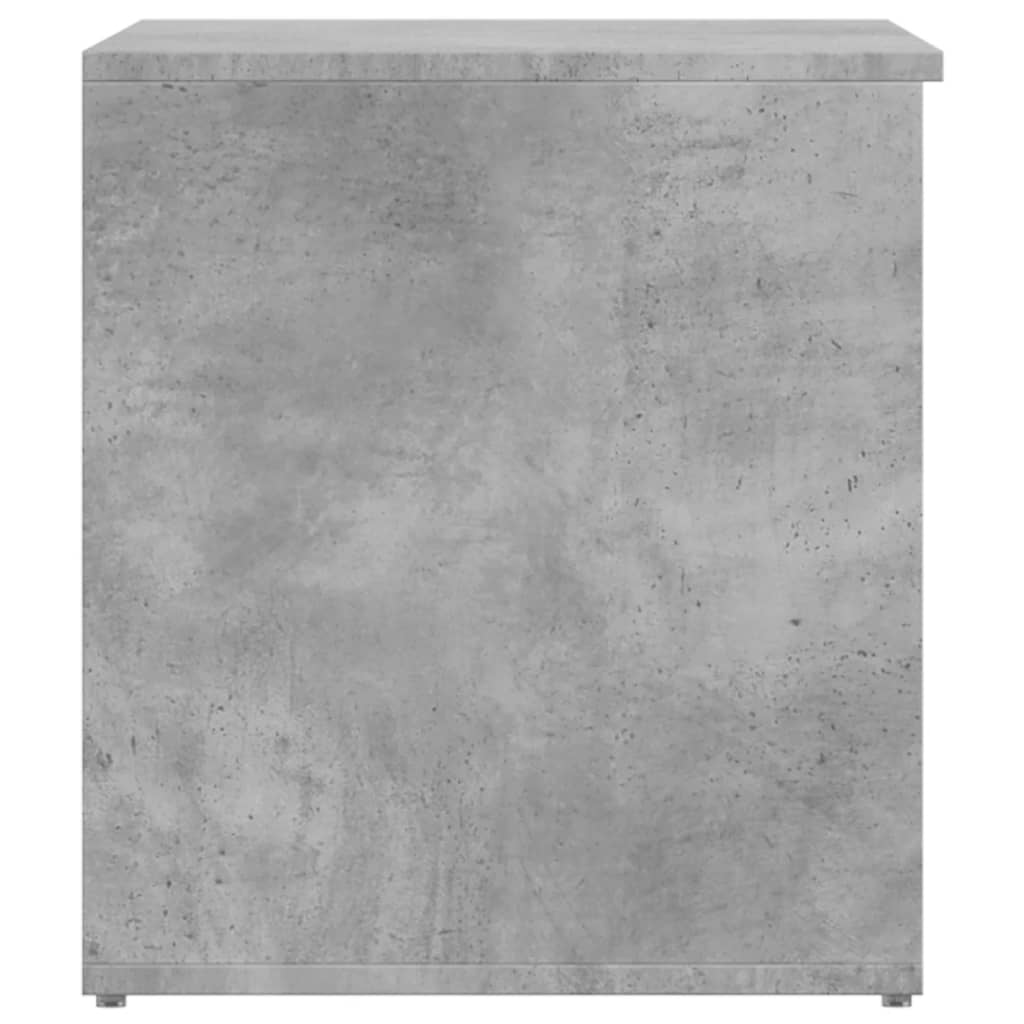 vidaXL Baúl almacenaje madera contrachapada gris hormigón 84x42x46 cm