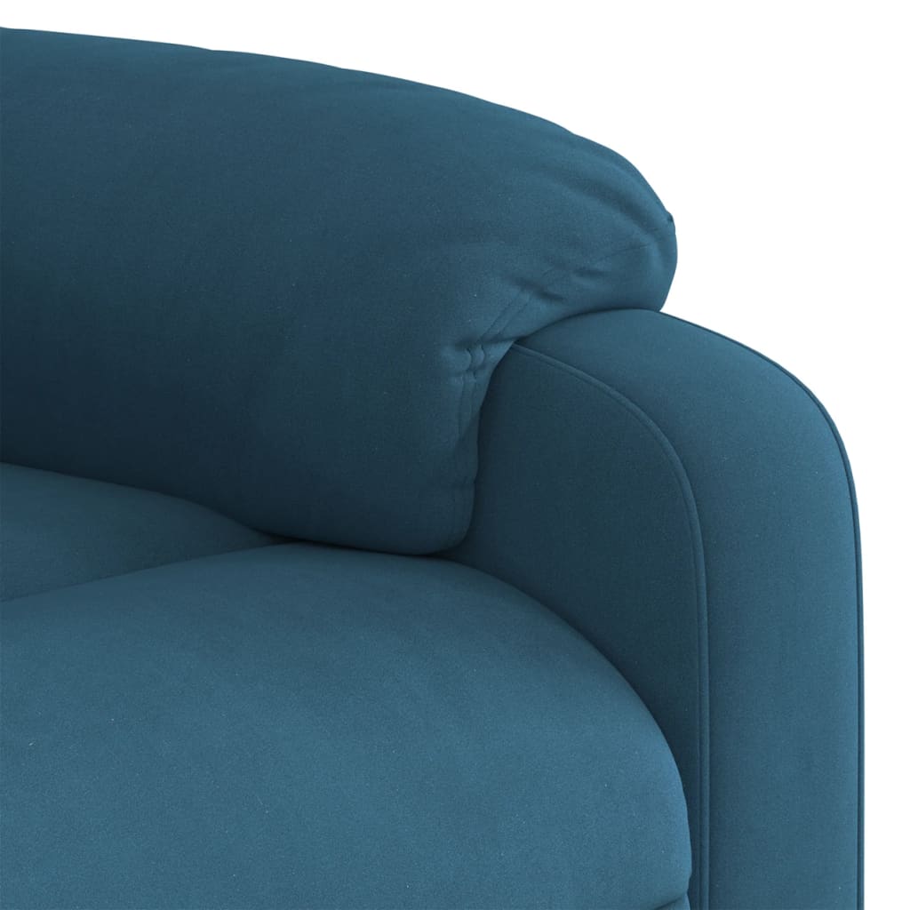 vidaXL Sillón eléctrico reclinable elevable de terciopelo azul