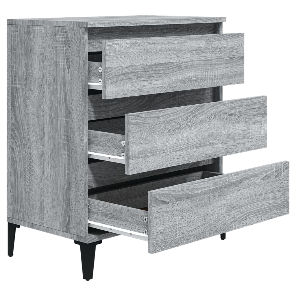 vidaXL Aparador de madera contrachapada gris Sonoma 60x35x70 cm