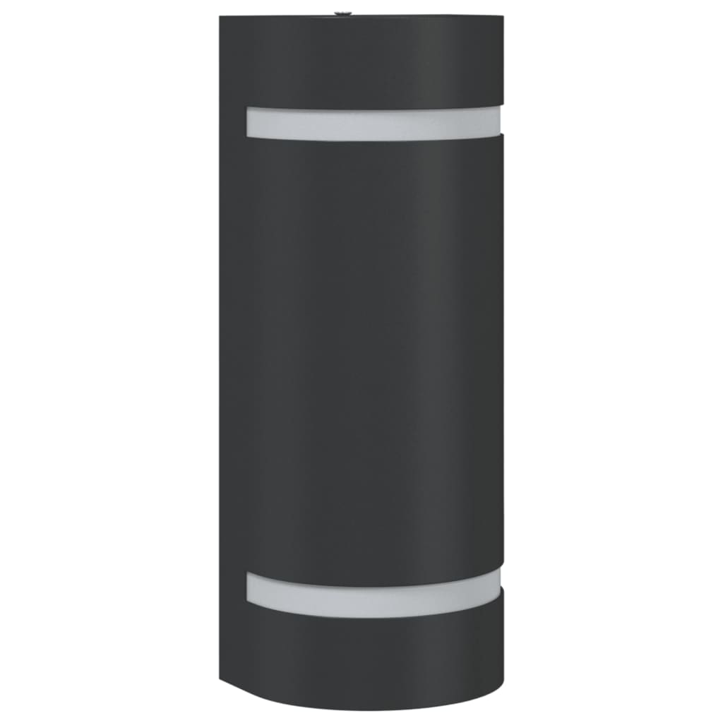 vidaXL Lámpara de pared de exterior aluminio fundido negro
