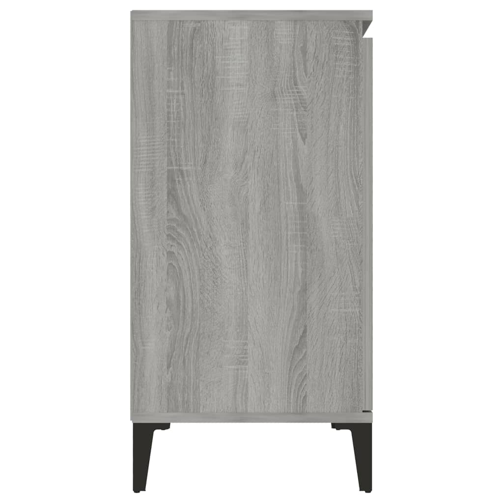 vidaXL Aparador de madera contrachapada gris Sonoma 104x35x70 cm