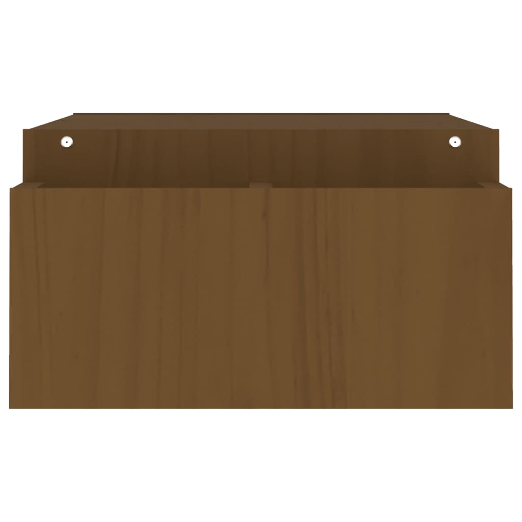 vidaXL Soporte monitor madera maciza pino marrón miel 100x27,5x15 cm