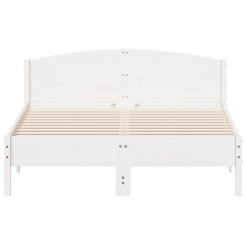 vidaXL Estructura de cama sin colchón madera de pino blanca 140x200 cm