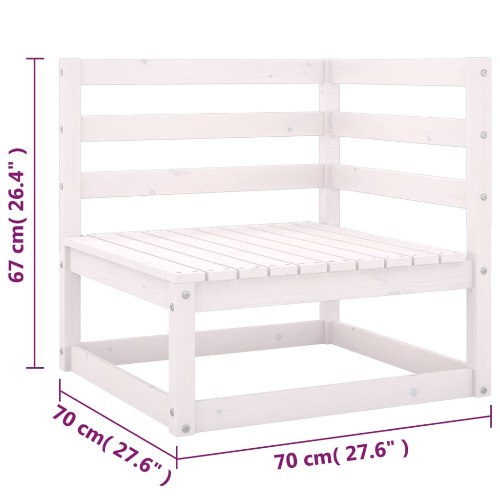 vidaXL Juego de muebles de jardín 6 pzas y cojines madera maciza pino