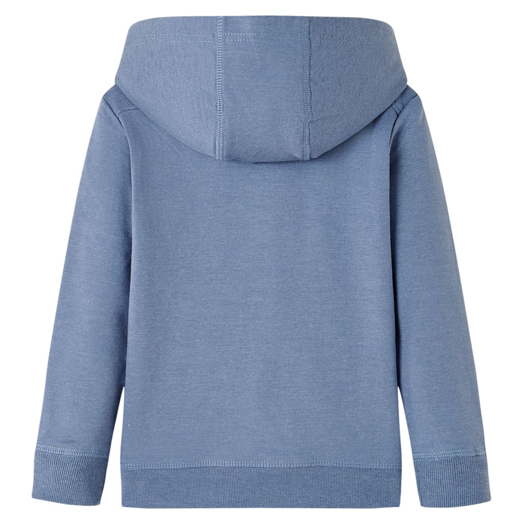 Sudadera infantil con capucha azul melange 128