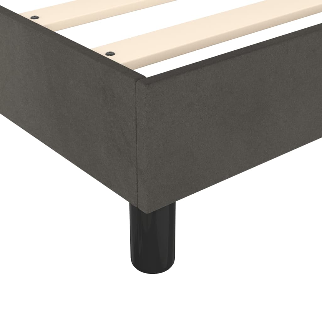 vidaXL Cama box spring con colchón terciopelo gris oscuro 140x200 cm