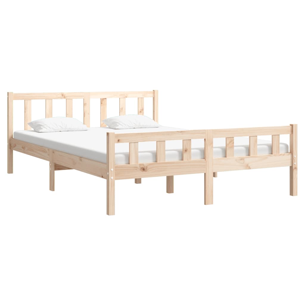 vidaXL Estructura de cama sin colchón madera maciza 120x200 cm