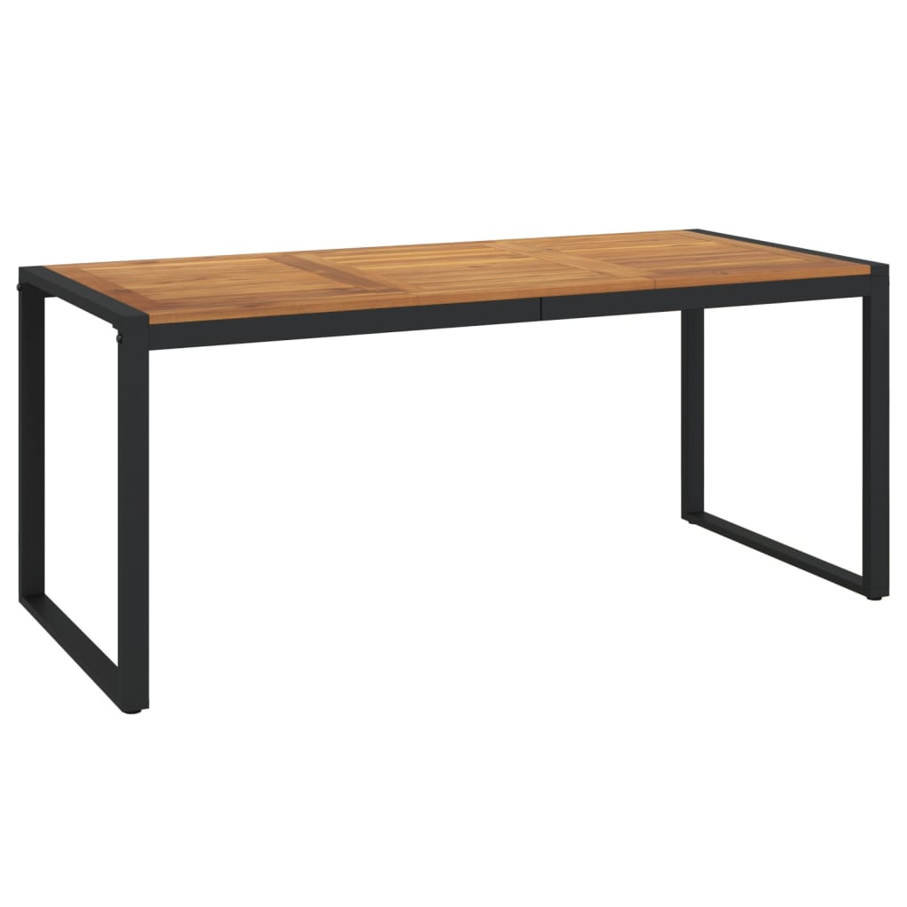 vidaXL Juego de comedor de jardín 5 pzas madera maciza acacia y metal