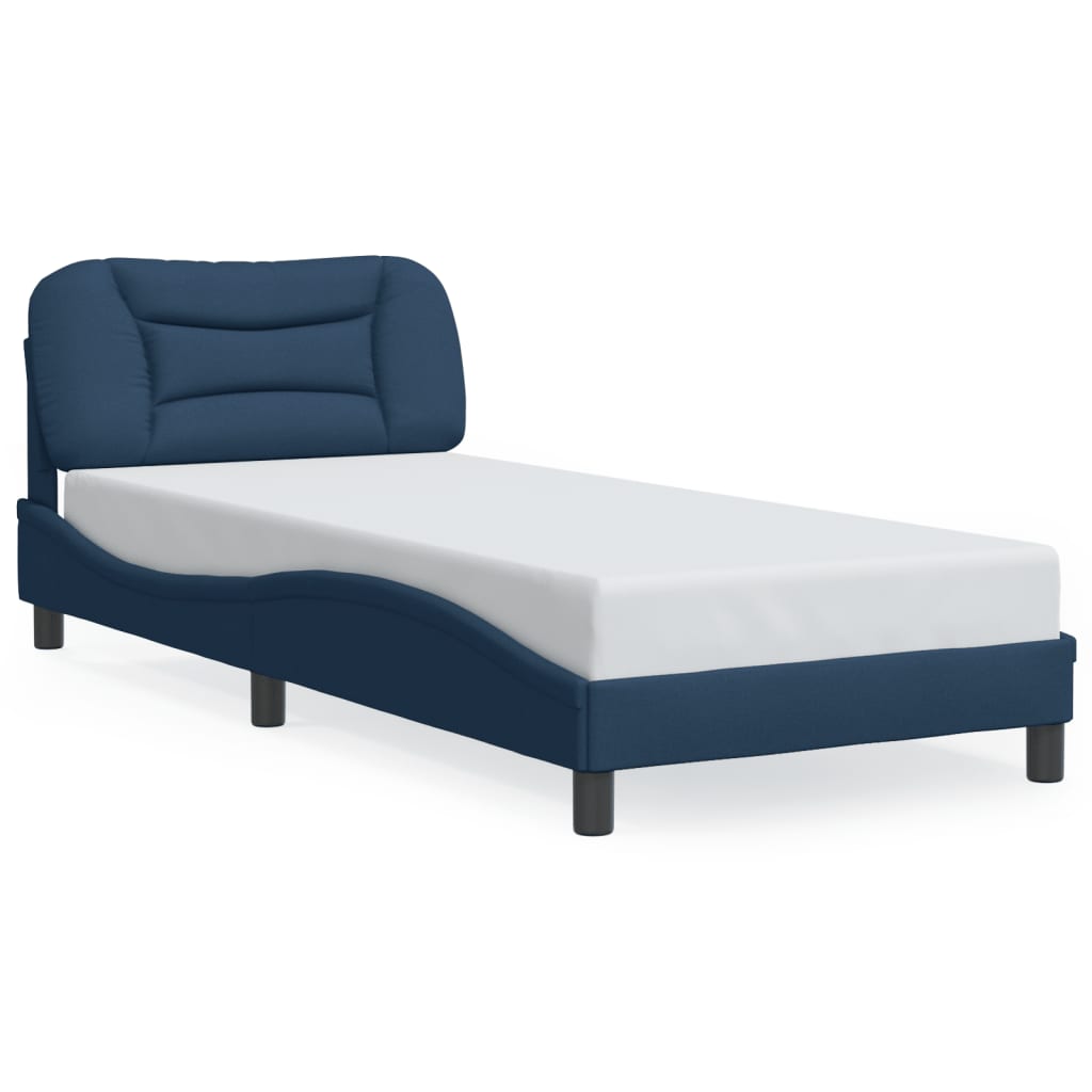 vidaXL Estructura de cama sin colchón tela azul 80x200 cm