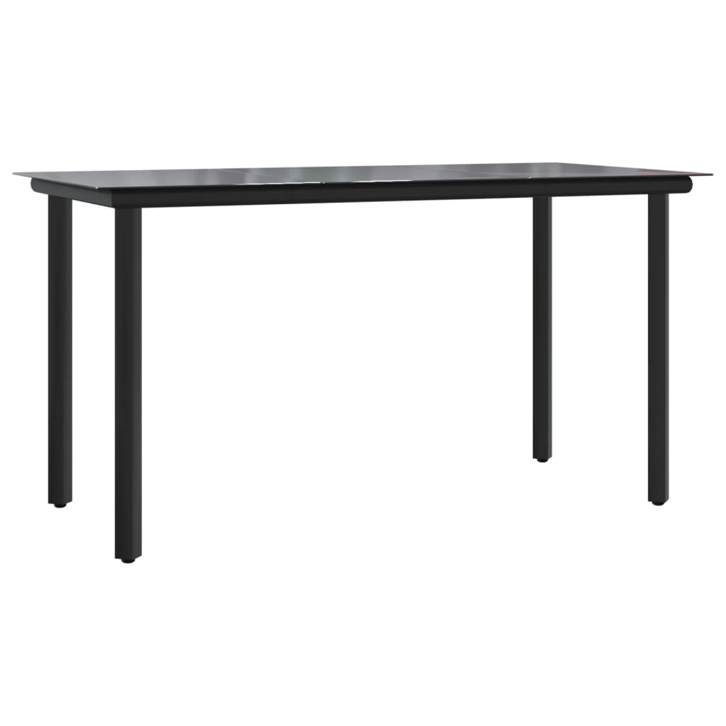 vidaXL Set de comedor de jardín 9 pzas y cojines ratán sintético negro