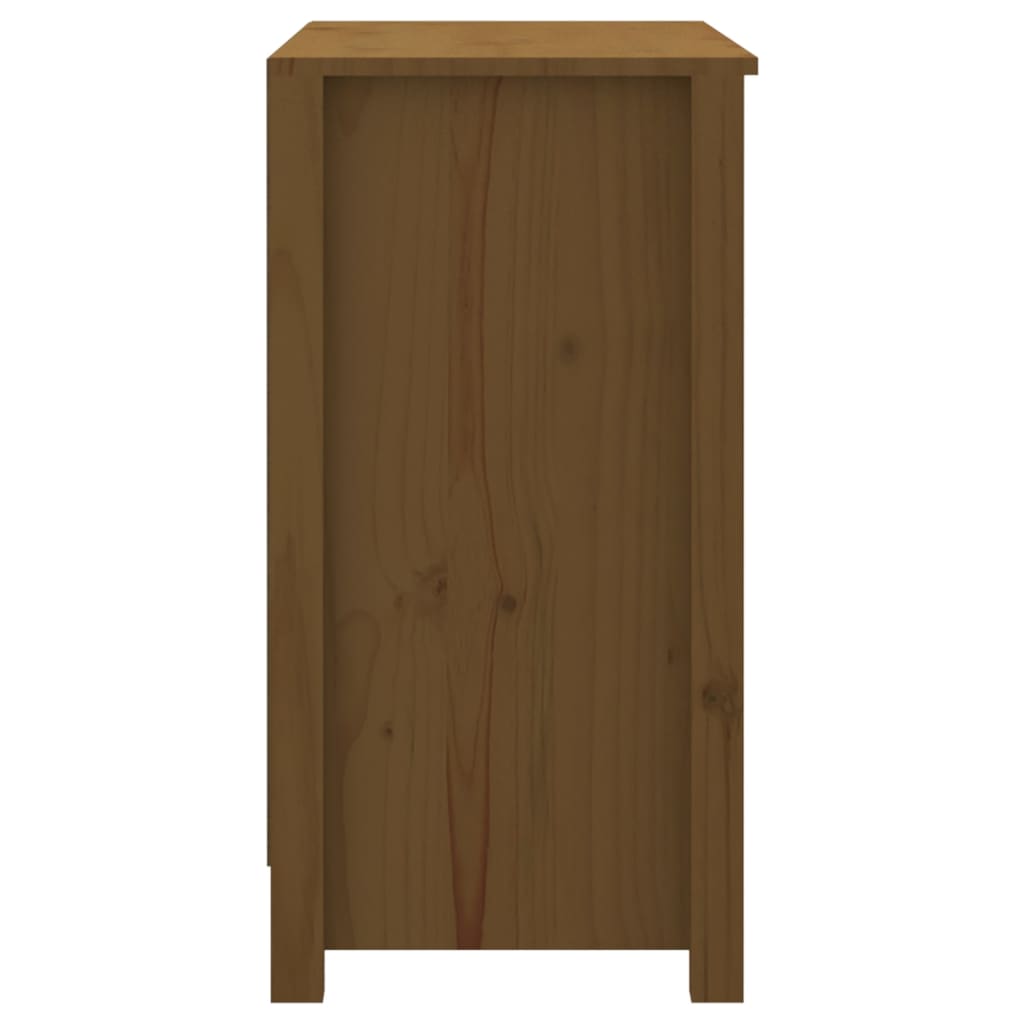 vidaXL Estantería madera maciza de pino marrón miel 80x35x68 cm