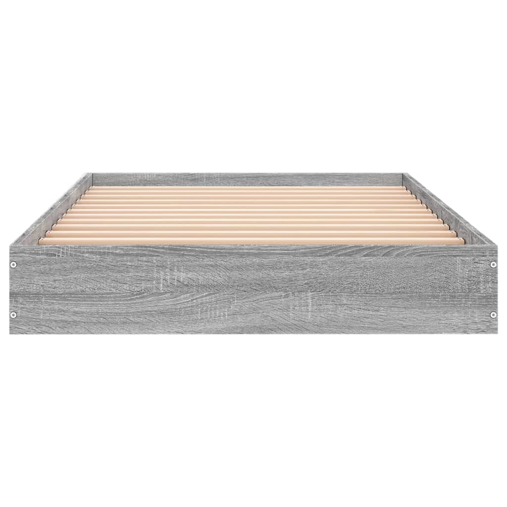 vidaXL Estructura de cama madera de ingeniería gris Sonoma 75x190 cm