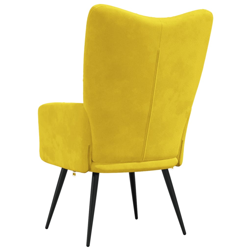 vidaXL Sillón de relax de terciopelo amarillo mostaza